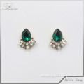 China alibaba clear rhinestone jewelry cuff teardrop green crystal earrings